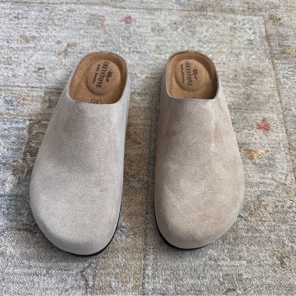 Greystone Genuine Suede Clogs / Mules | The Row Hugo Style Minimalist - Picture 4 of 6